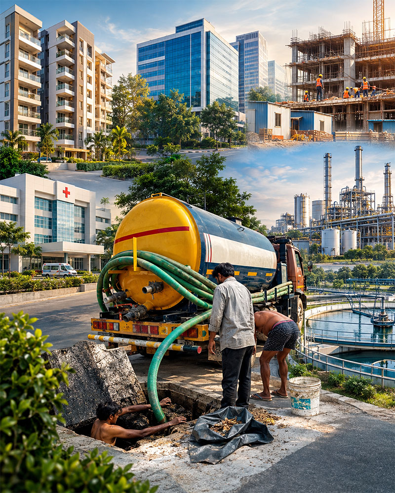 Residential and commercial septic tank cleaning